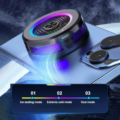 15W Ice Effect Semiconductor Phone Cooler with Magnetic Clip