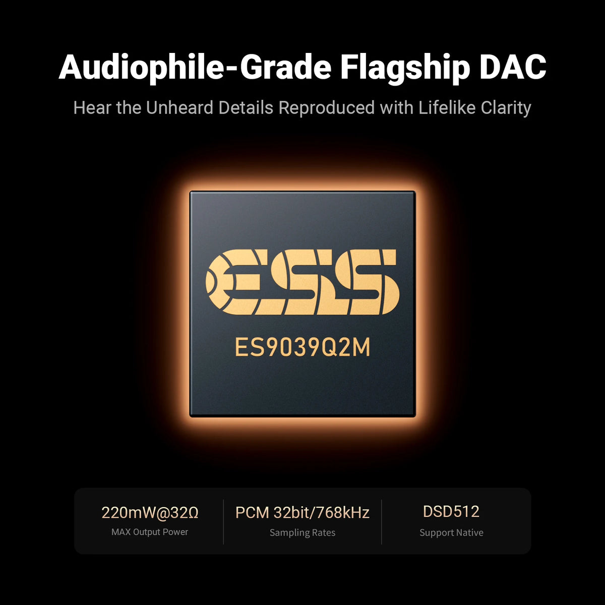 Fosi Audio DS3 DAC Amp Portable HIFI Headphone Amplifier XMOS XU316 DSD512 Dongle DAC 4.4mm Balanced/3.5mm Jack