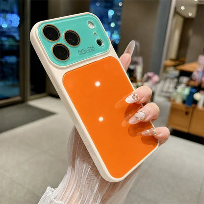 Fashion Dopamine Color-Block Phone Case, Tri-Color Shockproof Protective Cover with Anti-Fingerprint Finish, Raised Camera Lens Protection and Covered Buttons, Compatible With iPhone 13/14/15/16/17/18 Pro Max, Air, Pro and Pl