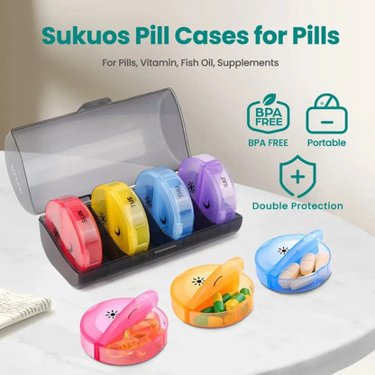 Weekly Medicine Storage Organizer Pill Box Holder Container Pill Case Medicine Tablet Portable Dispenser Organizer