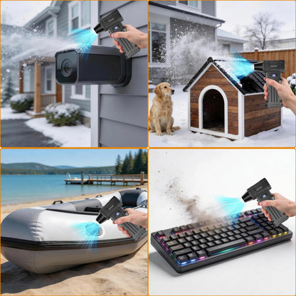 Car Vacuum Cleaner Turbo Fan Air Blower Cleaning Tools Air Duster Electric Dust Collector Hair Dryer for RV Truck Trailer Home Outdoors Camping Universal Auto Accessories