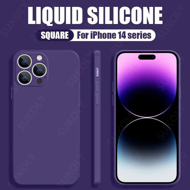 Shockproof Liquid Silicone Case for iPhone Slim TPU Cover