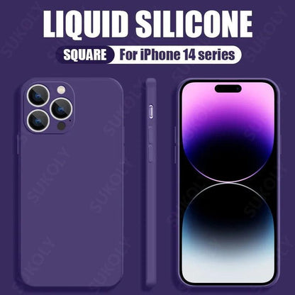 Shockproof Liquid Silicone Case for iPhone Slim TPU Cover