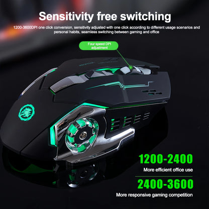 2.4G Wireless Mouse Bluetooth Mouse RGB Backlit Gaming Mouse Rechargeable Mice Silent Mouse 3600 DPI Mouse for Macbook Laptop