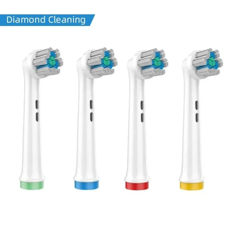 4PCS Dupont Bristle Electric Toothbrush Heads Whiten Teeth/Daily Clean/Precison Cleaning/Soft Care Teeth Function For Oral B - Urbizia