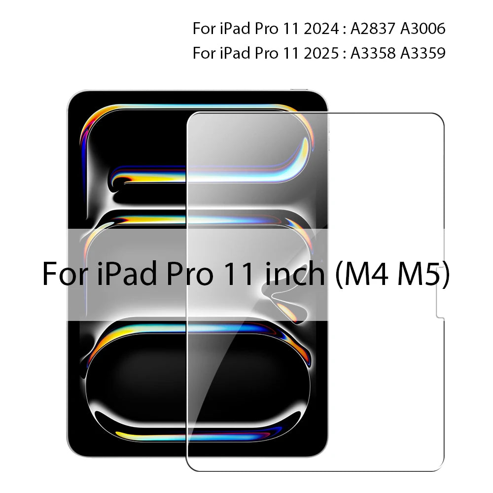 Tempered Glass For iPad 10th 9th Generation A16 Pro 12.9 11 13 2025 Screen Protector For ipad Air 4 5 Mini 6 7 7th 8th 10.2 Film