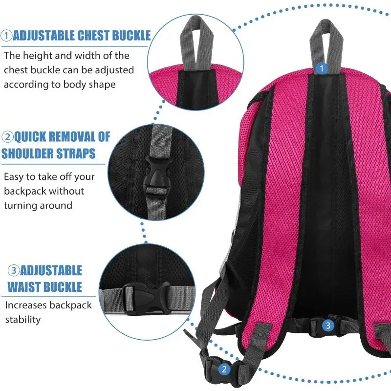 New Double Shoulder Portable Travel Backpack Outdoor Pet Dog Carrier Bag Pet Dog Front Bag Mesh Backpack - Urbizia