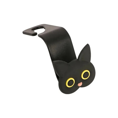 Cute Cartoon Cat Car Seat Headrest Hook - Universal Vehicle Storage Organizer for Handbags, Wallets, and Jackets - Cute Ca - Urbizia