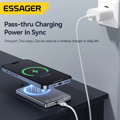 Essager 5000mAh Slim Magnetic Wireless Power Bank 20W