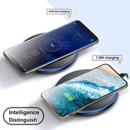 30W Wireless Charger Pad for iPhone 17 16 15 14 13 12 11 Samsung Xiaomi Phone Chargers Induction Fast Charging Dock Station