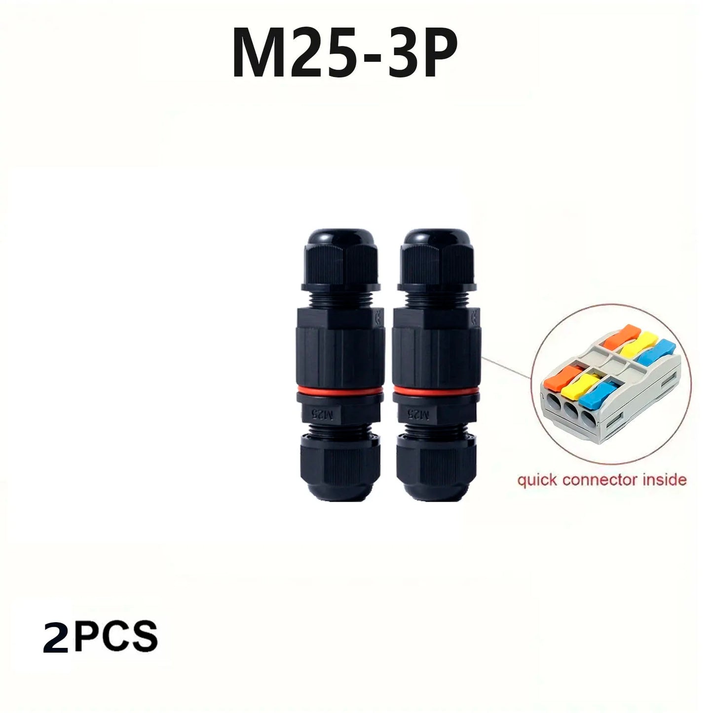 1/2Pcs IP68 Waterproof Joint Wire Quick Connection Connector 2/3 Pin Solder Less LED Lamp Wiring Outdoor Rainproof Terminal