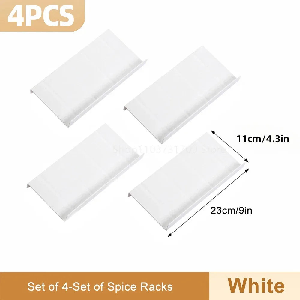4-Layer Adjustable Spice Drawer Organizer Rack Set