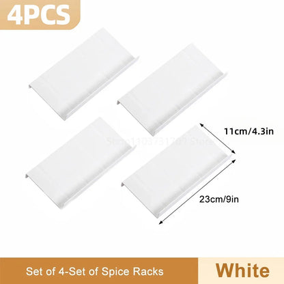 4-Layer Adjustable Spice Drawer Organizer Rack Set