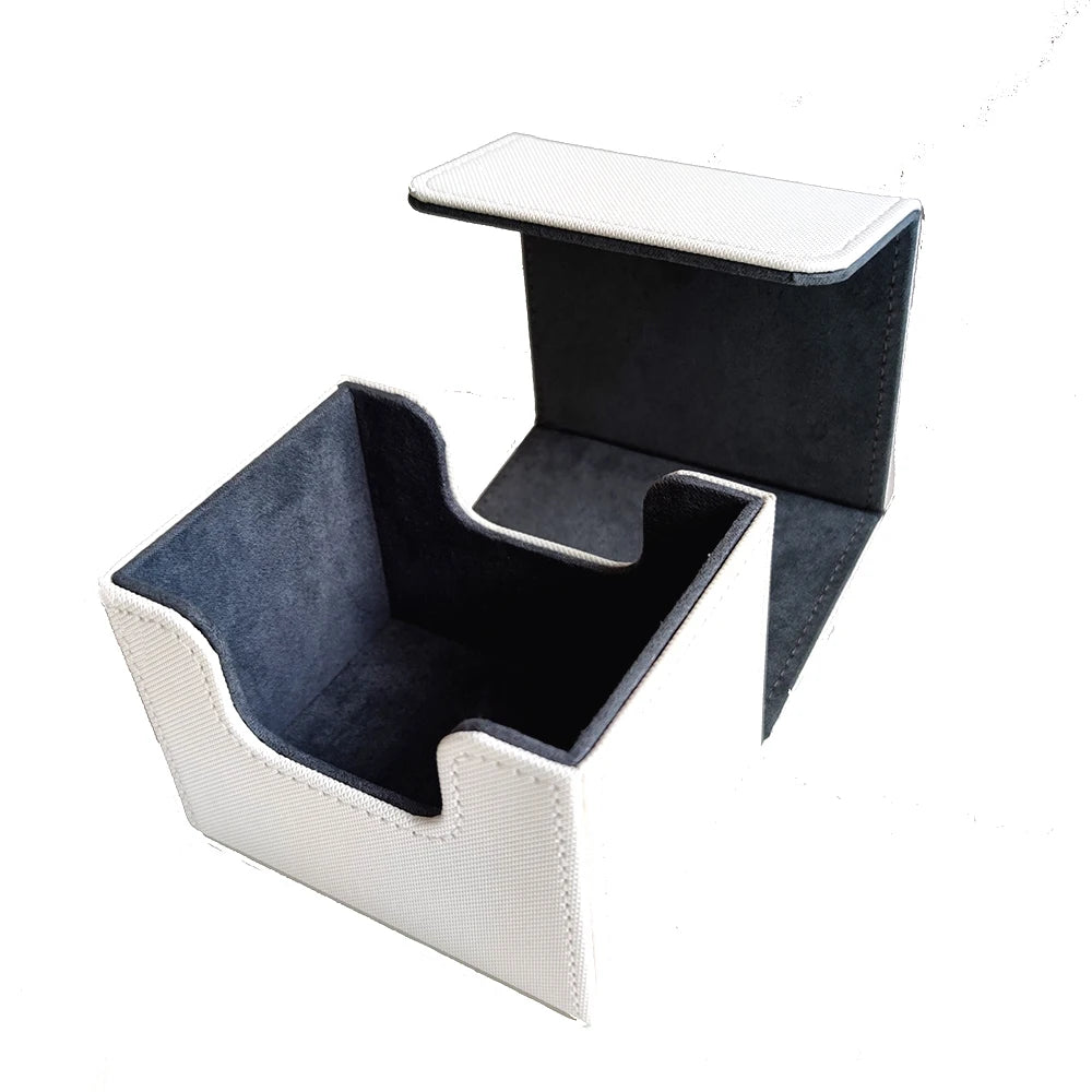 Premium Pu Leather Card Storage Box Large Capacity Sleek Minimalist Style For Sport Cards  Game Decks Durable Portable Organizer
