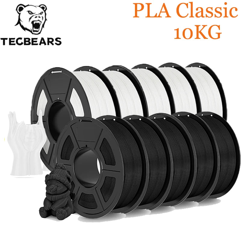 TECBEAS PLA Claissc 3D Printer Filament Neatly Wound Coloful High Toughness 1.75mm FDM For Fast Delivery Support Custom Colors