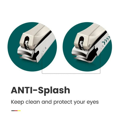 Anti Splash Nail Clippers Stainless Steel Fingernail Cutter Manicure Tools with Ergonomic Handle for Home Travel Use