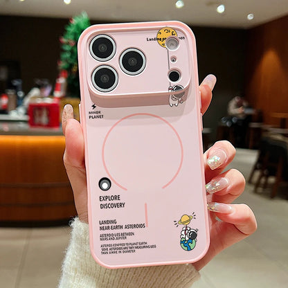 Hanging Astronaut Pattern Case For iPhone 17 Pro Max Magnetic For Magsafe Skin Feeling Cover For iPhone 16 Pro Max 15 14 13