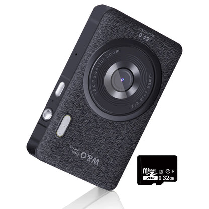 2026 New 48MP 1080P Full HD Digital Camera - 2.4-Inch Portable Auto-Focus Vlogging Camera with 32GB Memory Card & 16X Zoom | USB-C Rechargeable, Built-in Puzzle Game | Compact Travel Camera for Beginners - Budget-Friendly Hol