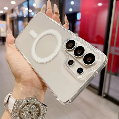 Original For Magsafe Magnetic Clear Case for Samsung Galaxy S26 S25 S24 S21 FE S22 S23 Ultra Plus A17 A16 A55 A36 A07 A54 Cover