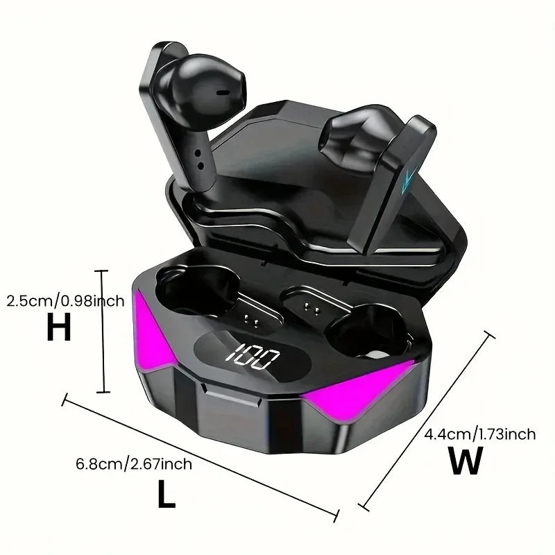 X15 TWS Wireless Bluetooth Headset LED Display Gamer Earbuds with Mic Wireless Headphones Noise Cancelling Bluetooth Earphones - Urbizia