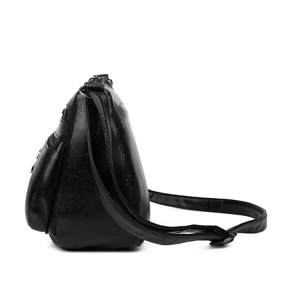 Women's Embossed PU Leather Crossbody Shoulder Bag