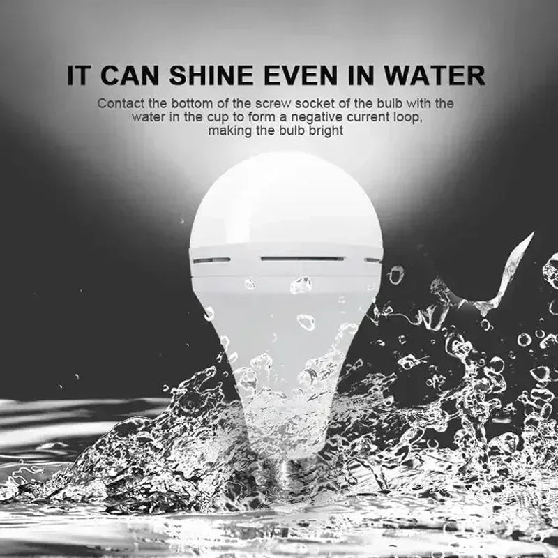 LED Rechargeable Light Bulb 7w 9w 12w 15w 85-265V Emergency Bulb Portable Hanging Camping Lamp for Tent Home Power Failure Porch - Urbizia