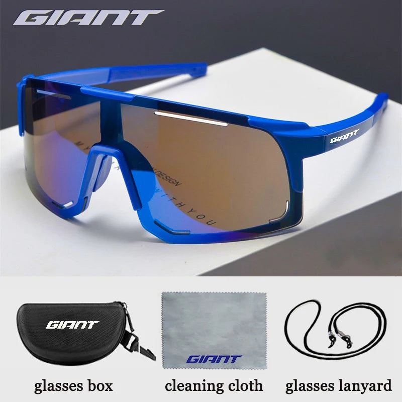 Giant cycling sunglasses Sports Glasses Riding Eyewear Mountain Bike Road Bicycle Outdoor Lenses With Case  Women Men
