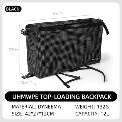 Ultralight Dyneema Backpack Top Lid Waterproof Expansion Pouch Multifunctional External Storage Bag Hiking & Mountaineering