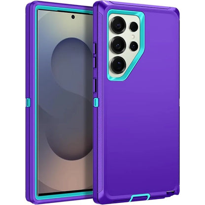 Heavy Duty 3-Layer Armor Protection Phone Case For Samsung Galaxy S26 S25 S24 S23 S22 Ultra Plus Matte Impact Resistant Cover