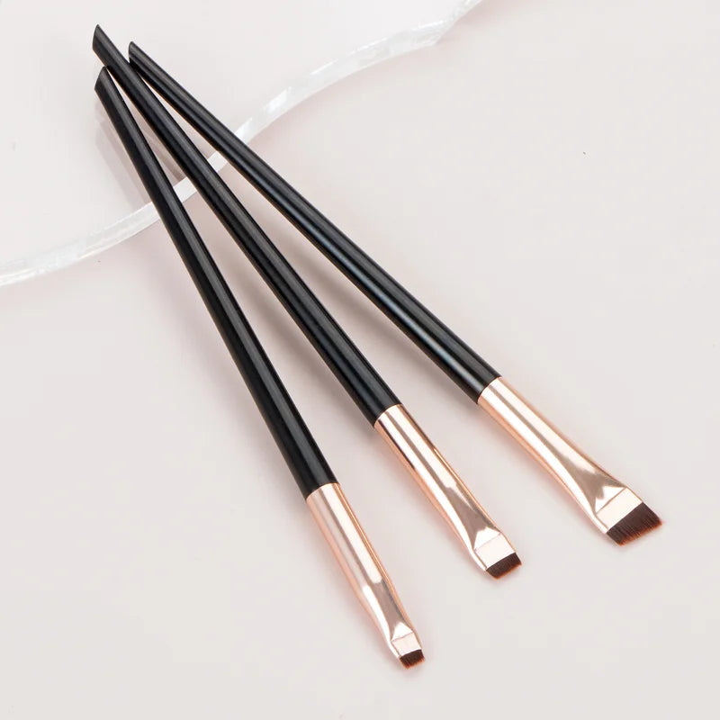 3-Piece Eye Makeup Brush Set – Angled Brow & Eyeliner