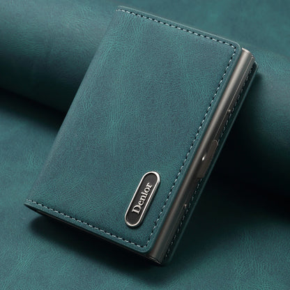 Luxury Faux Leather Card Slot Wallet Magnet Organ Style Card Box Pressing The Button Automatically Ejects The Card