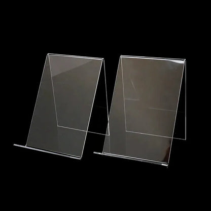 Clear Acrylic Book Display Stand - Multi-Angle Adjustable Photo Frame, Brochure Holder, Artwork Organizer for Tabletop Shelf - Urbizia