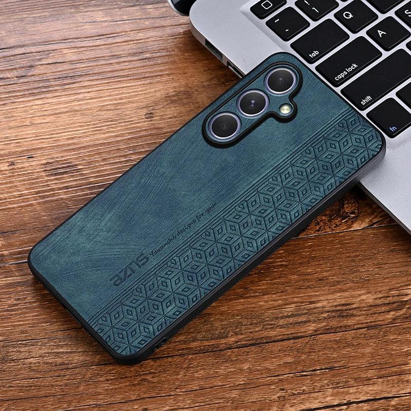 Matte Leather Shockproof Back Case for Samsung Galaxy S25