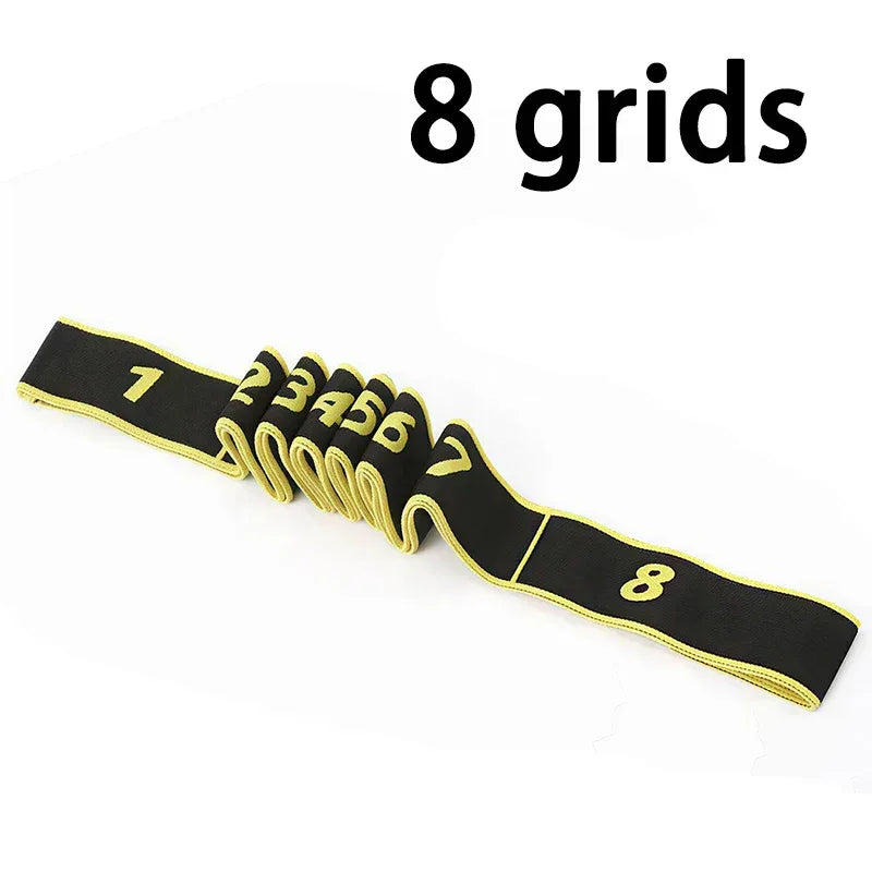 8/10 Sections Dance Resistance Band Yoga Stretching Pilates Fitness Digital Elasticity Elastic Stretch Training Tension Belt - Urbizia