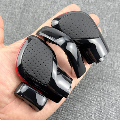 Black Chrome With Suede Leather Gear Shift Knob Side Cover DSG Emblem For VW Golf 6 7 R GTI Passat B7 B8 CC R20 Jetta MK6 GLI