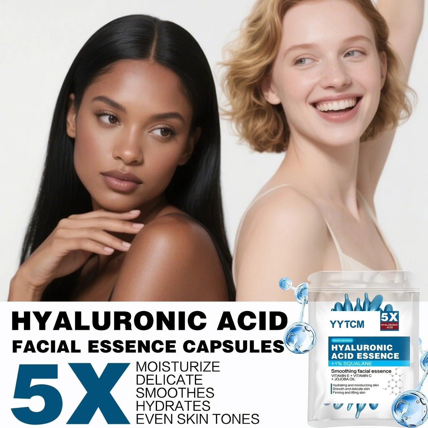 Hyaluronic Acid Moisturizing Capsule Essence – Brightening, 30 Caps