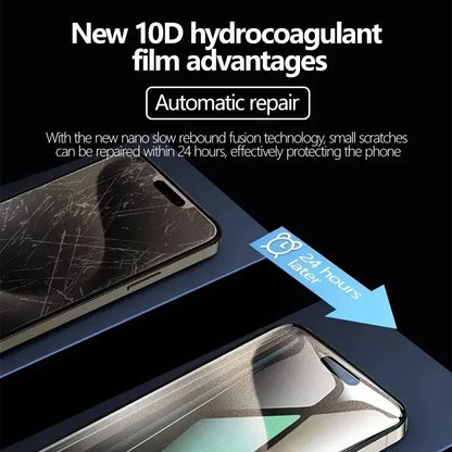 5Pcs Full Cover Hydrogel Film For iPhone 13 12 11 14 15 Pro Max Screen Protector For iPhone 16 PRO XR XS MAX 17 8 Plus Not Glass
