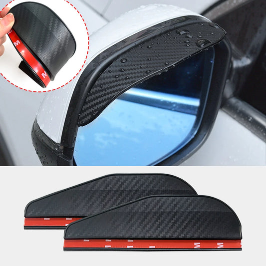 2PCS Car Rearview Mirror Rain Eyebrow Protector Clear Vision Cars Mirror Accessories for Rearview Mirror Sun Visor Shade Cover