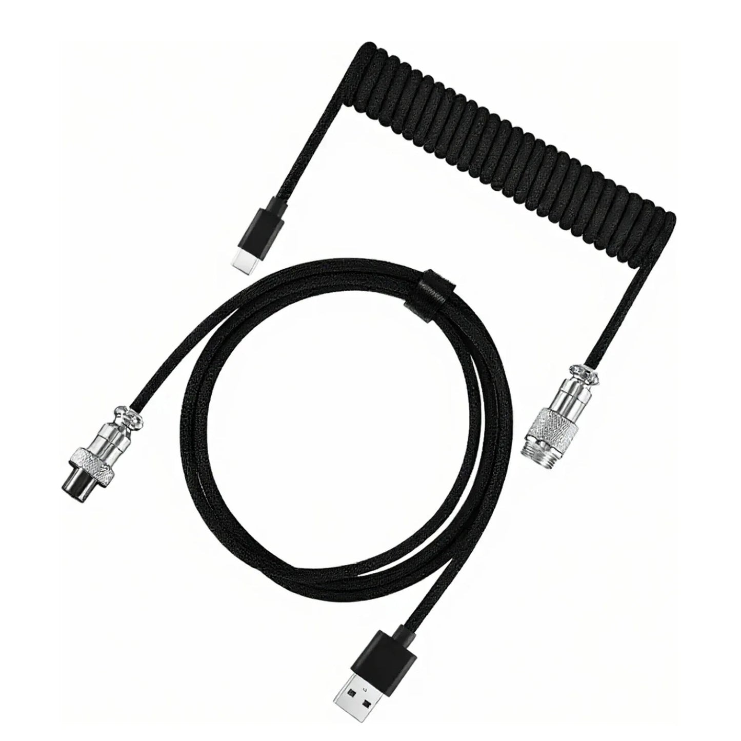 Mechanical Keyboard Coiled USB-C Aviator Cable