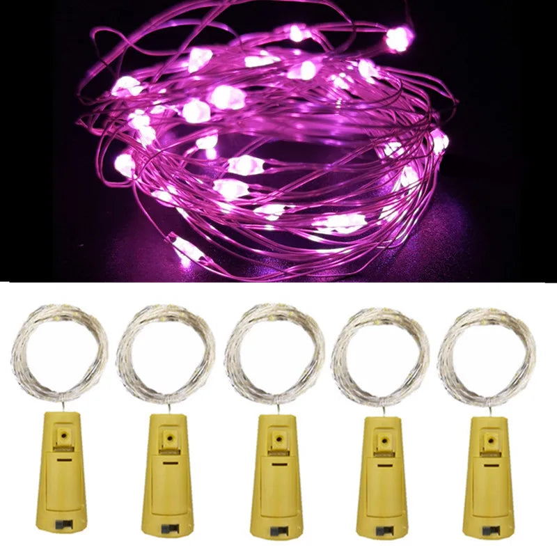 5pcs Wine Bottle Cork Lights