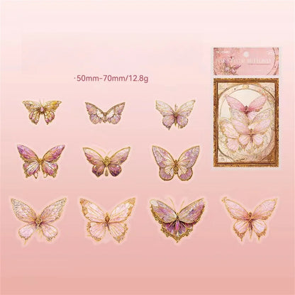 20pcs Butterfly Pattern Sticker, Creative Multi-Purpose Decorative Sticker For Hand Account Decoration,School Supplies,Back To School