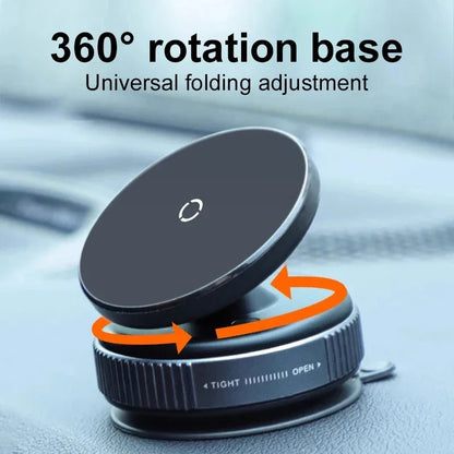 K007 Strong Magnetic Car Phone Holder Foldable Design 360° Adjustable Vacuum Mount for Car/Desk/Bathroom/Universal Use Holder