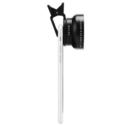 2-In-1 Mobile Phone Lens 0.45X Wide Angle Lens 10X Macro HD Camera Lens Universal for iPhone for Android Phone Len Clip