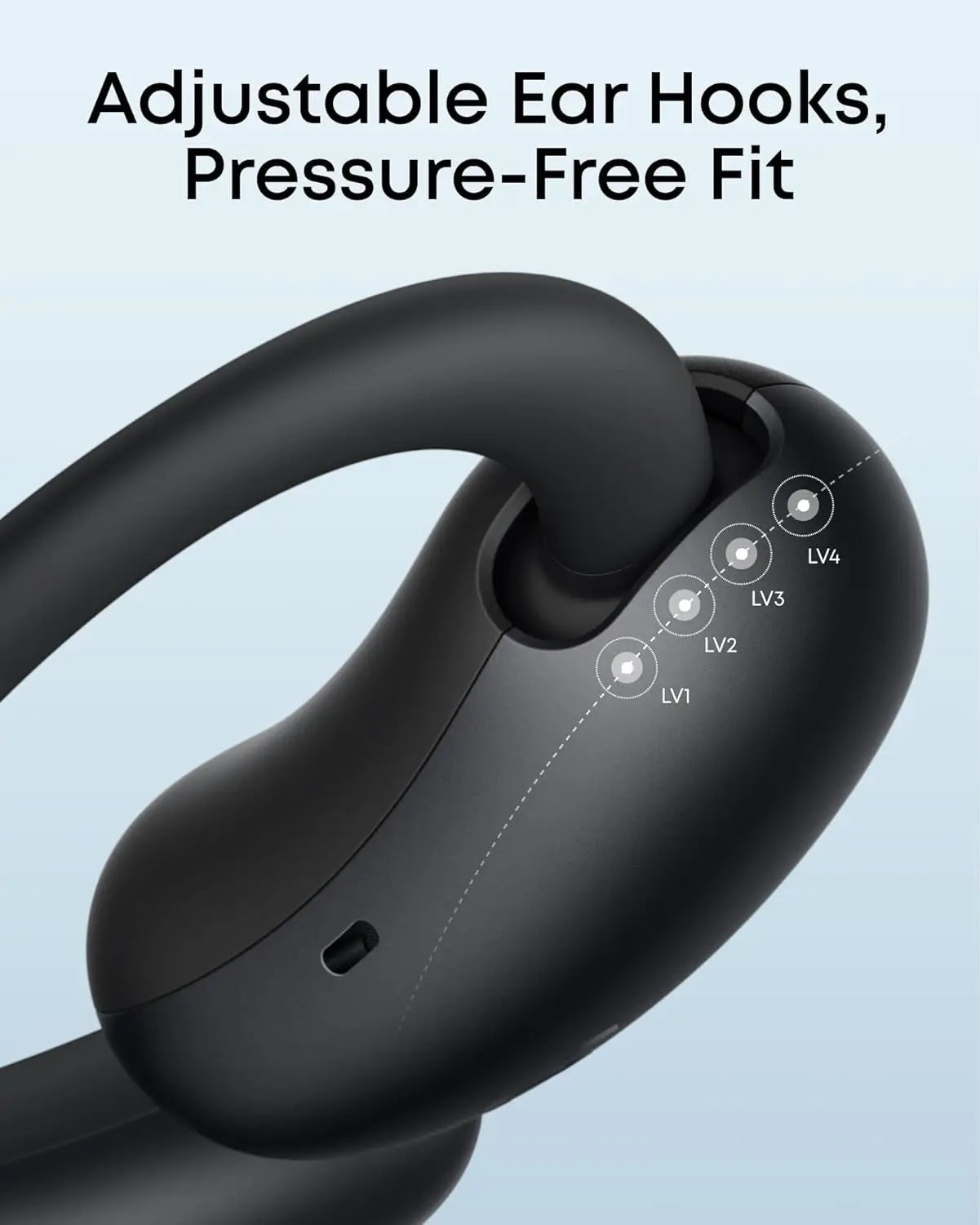 soundcore AeroFit 2 by Anker, Open-Ear Headphones, Real-Time Translation Earbuds, 4 Adjustable Positions (Refurbished)