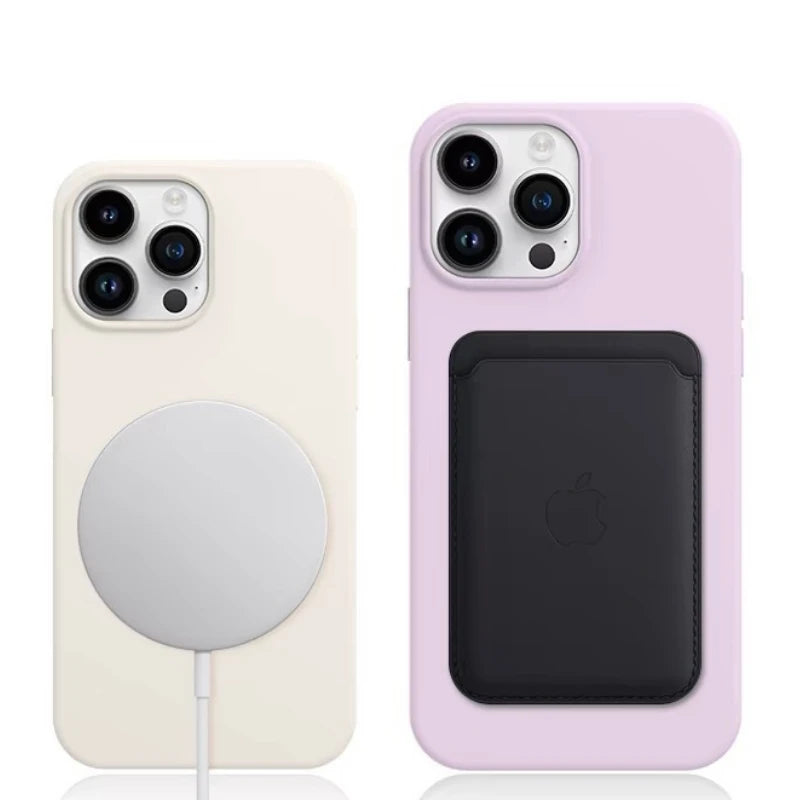 For iPhone 18 17 Pro Max 16 Plus Luxury Magsafe Magnetic Liquid Silicone Frame Phone Case For iPhone 15 14 13 Protective Cover