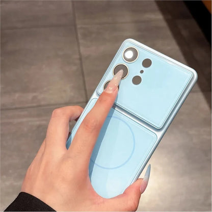 Luxury for Magsafe Magnetic Acrylic Case for Samsung Galaxy S26 S25 Ultra S24 Plus S23 FE Lens Protector Hard Matte Bumper Cover