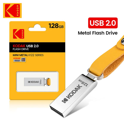 KODAK USB 2.0 Pen Drive 32GB 64GB 128GB K122 Metal USB Flash Drive Memory Pendrive