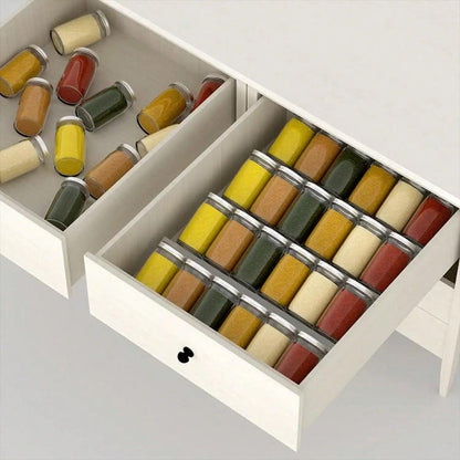 Adjustable Acrylic Spice Drawer Organizer Rack