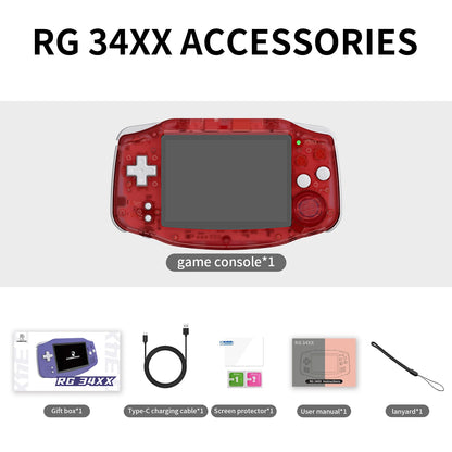 ANBERNIC RG34XX Retro Handheld Game Console 3.4''IPS Screen Linux System HDMI Output Classic Remake Game Player Sentimental Gift