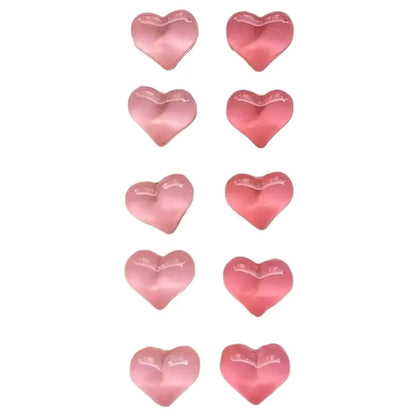 10pcs Heart-shaped Resin Refrigerator Magnets - Multifunctional Kitchen and Office Whiteboard Decoration Magnets